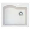 Classic quartz-granite composite single bowl drop-in kitchen sink