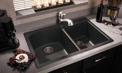 60 40 Double Bowl Quartz Kitchen Sink