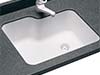 Space saver single bowl sink