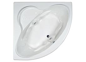 Swirl-Way Covington Corner round front bathtub