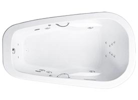 Swirl-Way Reo tapered bathtub