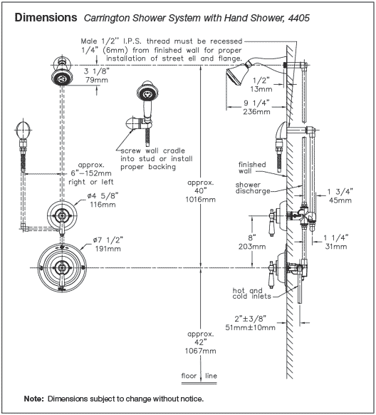 Symmons Carrington Tub/Shower Systems