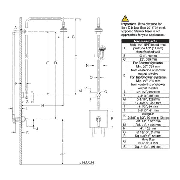 Symmons Duro Tub Shower Systems