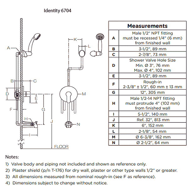 Symmons Identity Tub Shower Systems