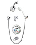 Safetymix complete tub, shower, and handshower system