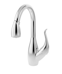 Elegant pull-down spray kitchen faucet