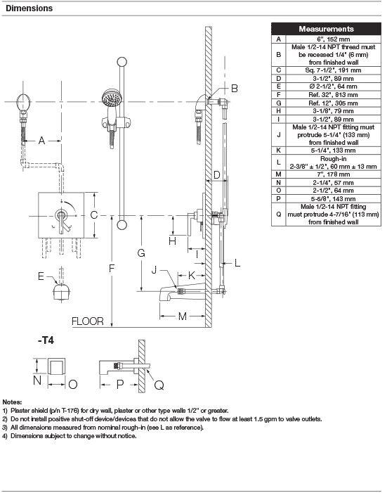 Symmons Duro Tub Shower Systems