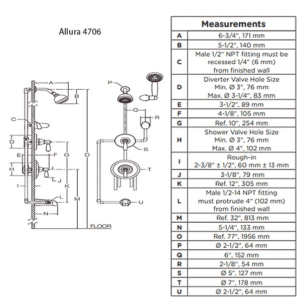 Symmons Allura Tub  Shower Systems