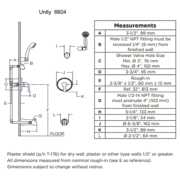 Symmons Unity Tub Shower Systems