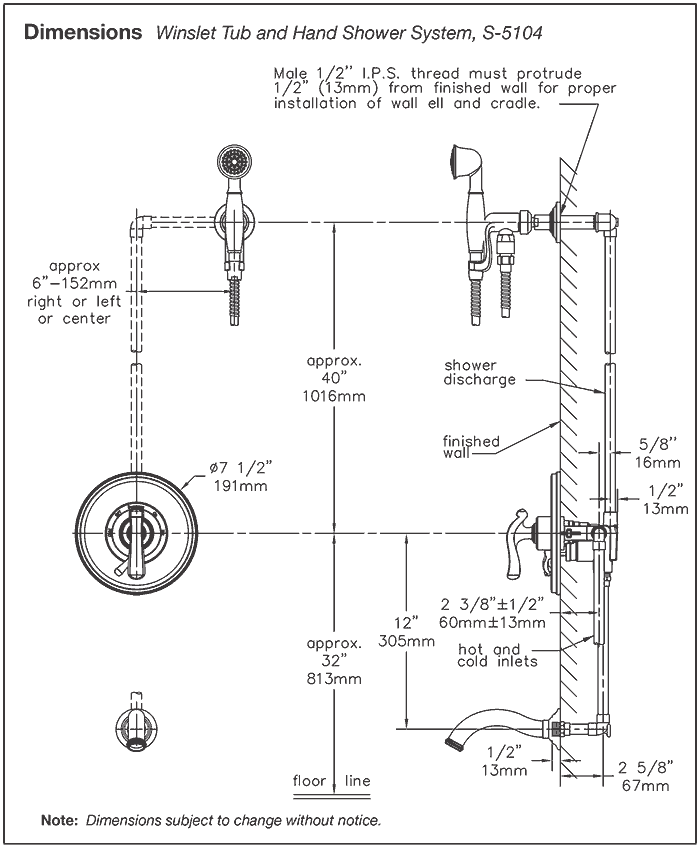 Symmons Winslet Tub  Shower Systems