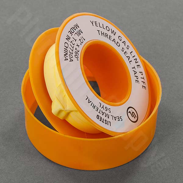 Yellow Gas Line PTFE Tape  Teflon Tape for Gas Fittings