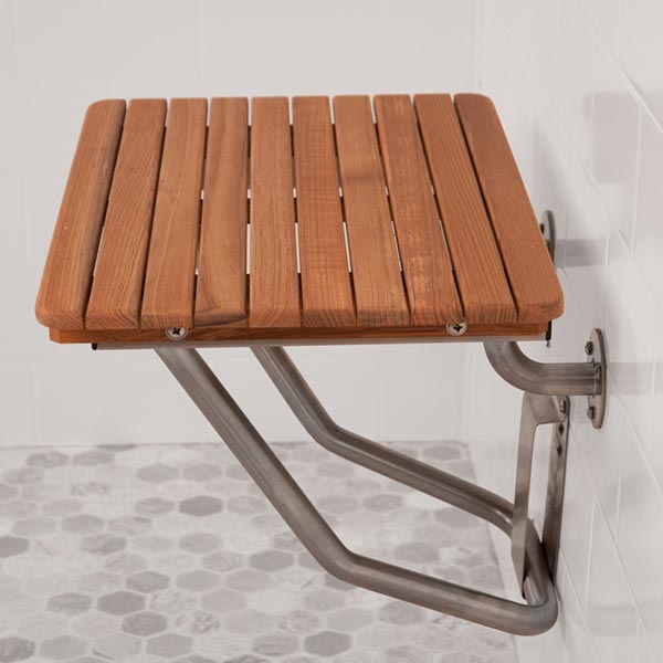 Ada Compliant Foldup Teak Shower Seats And Benches