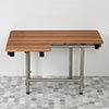 picture of L-shaped Transfer Shower Bench with pull down legs