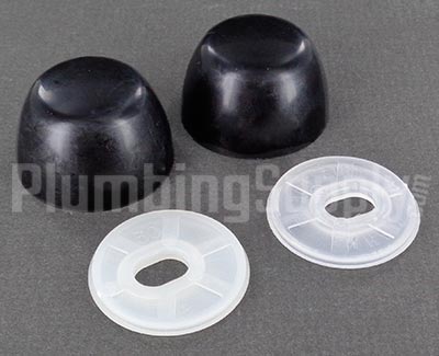 Black toilet bolt covers