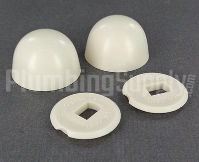 Jersey Cream toilet bolt covers