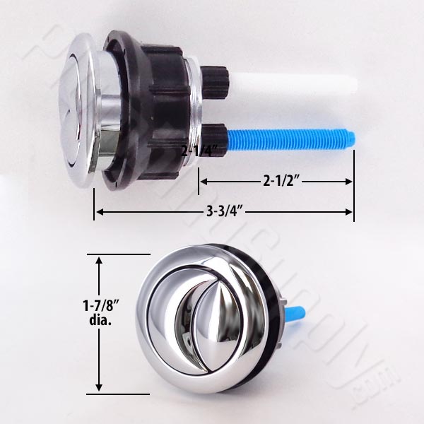 Frcolor Toilet Flush Dual Button Tank Replacement Kit Push Parts Flushing  Parts Toilet Repair Button Replacement Lid Pusher Kit 