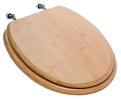 Bamboo elongated toilet seat in natural finish Elongated bamboo toilet seat in natural finish