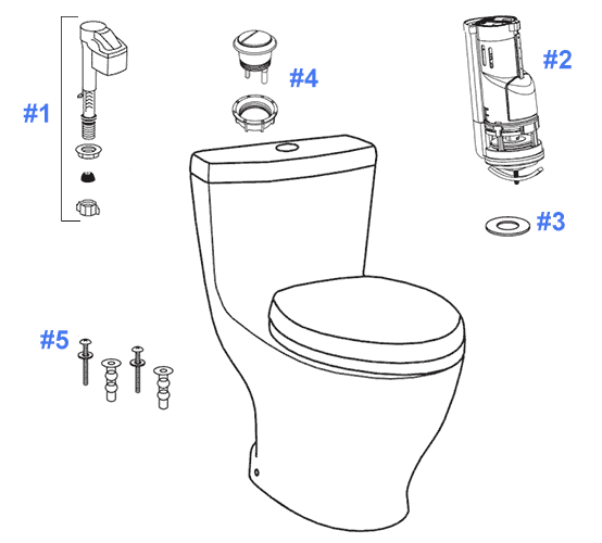 Toto Aquia Toilet Replacement Parts