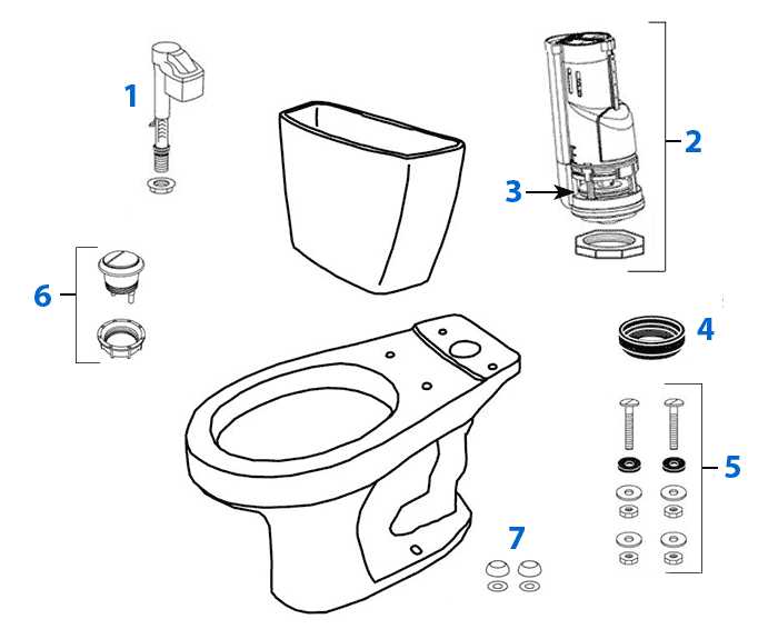 Toto Rowan Toilet Replacement Parts