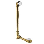 Brass body cable operated waste and overflow kit