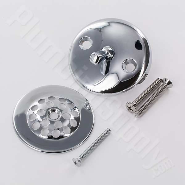 Tub Drain Strainer Trim Kit with Drain Body - Polished Chrome