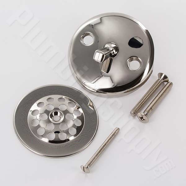 Tub Drain Strainer Trim Kit with Drain Body - Polished Chrome