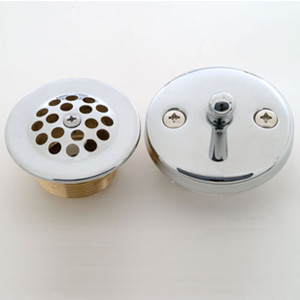 Tub Drain Strainer Trim Kit with Drain Body - Polished Chrome