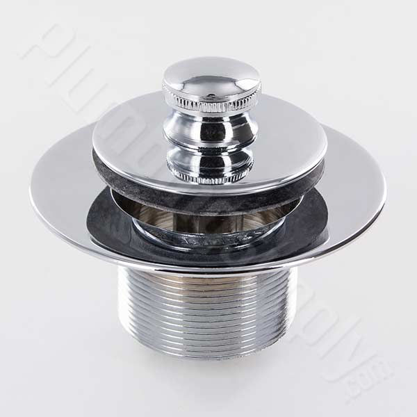 Keeney Brushed Nickel Bathtub Strainer with Screw in the Bathtub