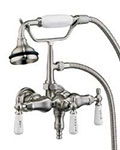 Barclay downspout wall mount clawfoot faucet with handshower
