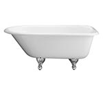 Barclay Bartlett roll top style cast iron clawfoot tub, shown in white