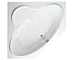 image of a Swirl-Way Covington jetted tub, shown in white