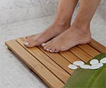 Teak floor mat