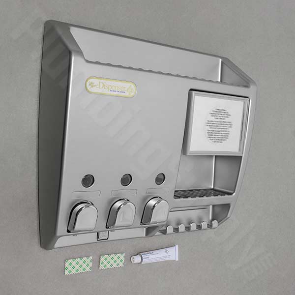 The convenient shower caddy dispenser with top self, soap dish, hooks