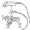 Victorian clawfoot tub and shower faucet
