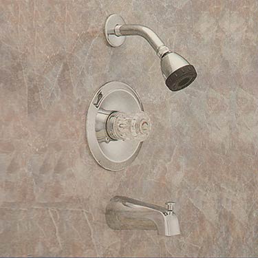 Valley back-to-back tub shower faucet