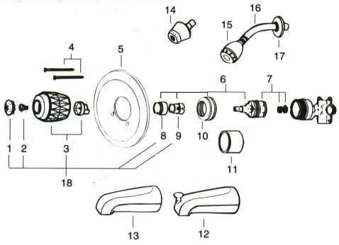 Valley Back To Back Tub Shower Replacement Parts