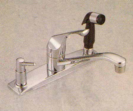 Valley single lever handle kitchen faucet with spray