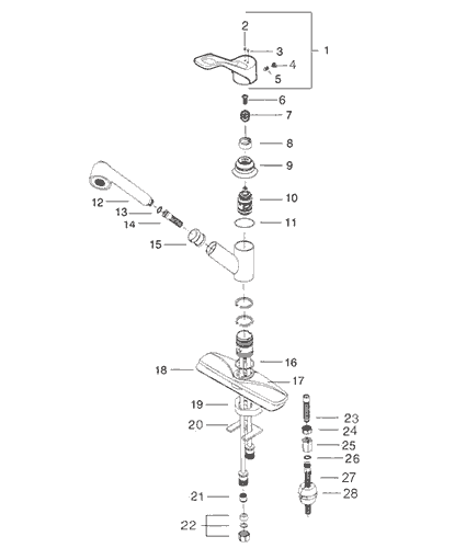 Valley single handle pull-out spray kitchen faucet parts diagram