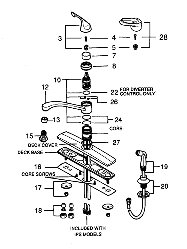 Single Handle Kitchen Faucet Repair Parts