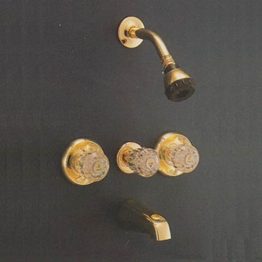 Valley three handle shower faucet