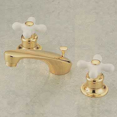 Valley widespread lavatory faucet