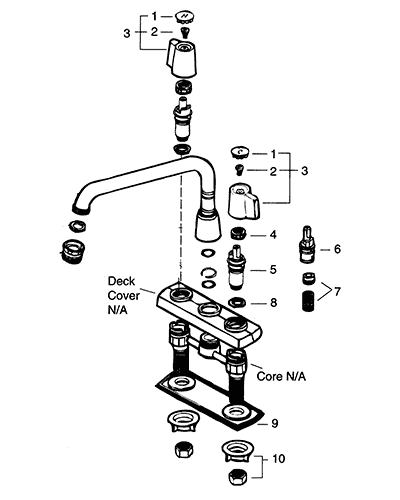 Valley Bar Prep Faucet Repair Parts