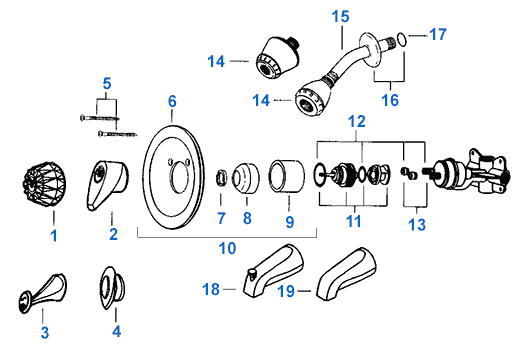 How are shower fixtures replaced?