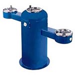 Vandal resistant index drinking fountain chilled