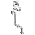 Vandal resistant index flushometer concealed toilet