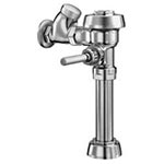 Vandal resistant index flushometer exposed toilet