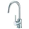Modern style gooseneck vessel faucet with single handle