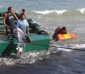 Aranui 3 bringing diesel fuel to the Marquesas