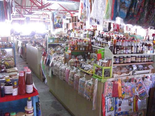 Tourist shopping for all of the large cruise ships in Grenada in the Caribbean