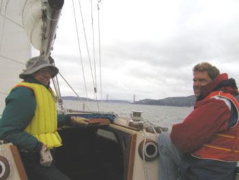 Golden Gate Bridge sailing with Ralph and John